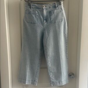 *NEW* LOFT Outlet Palmer High Rise Wide Leg Crop Jeans Size 12 Petite